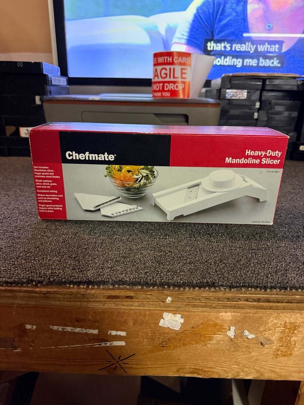 Chefmate Heavy-Duty Mandoline Slicer with Stainless Steel Blades